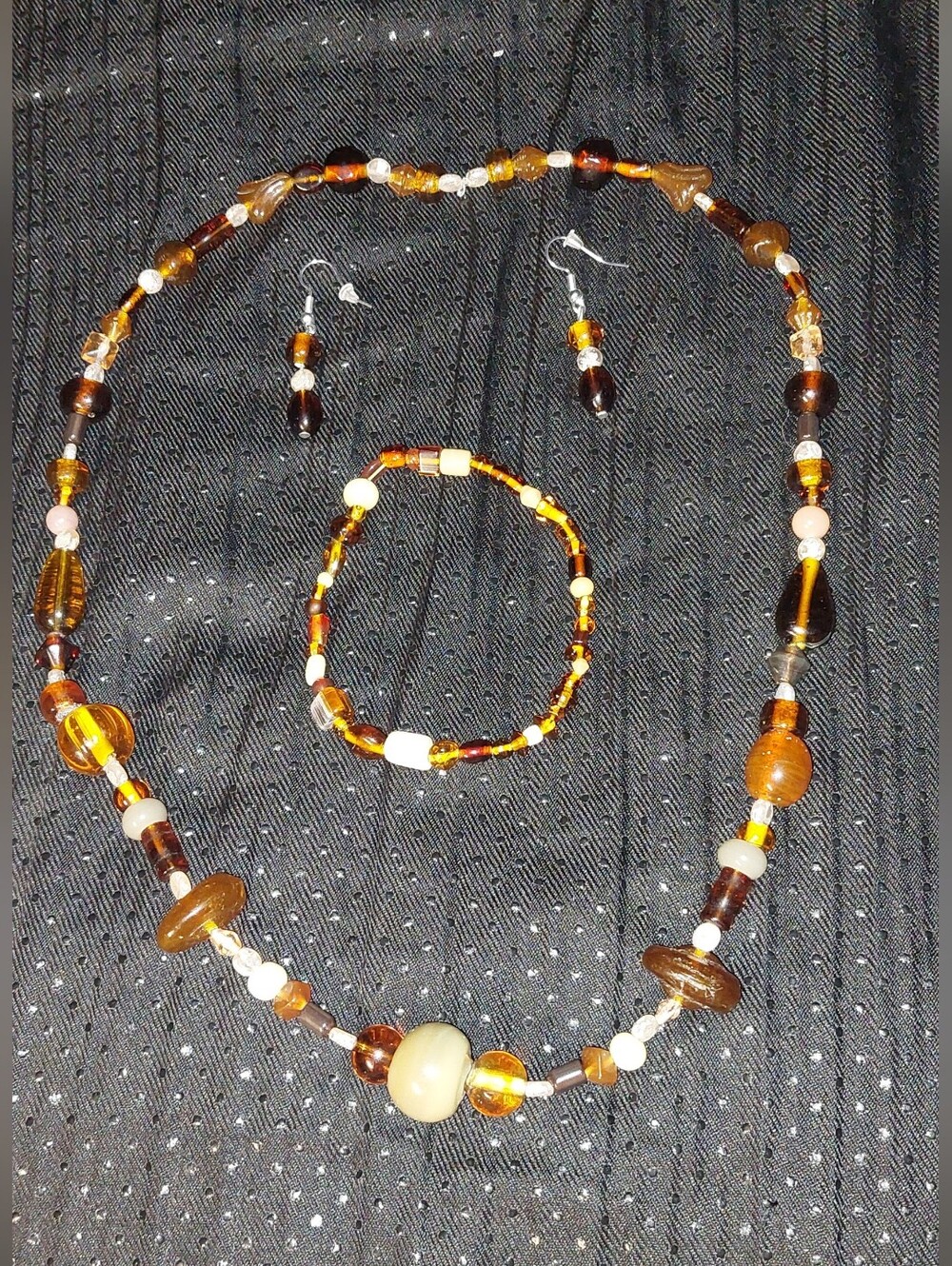 3pc Handmade Glass Bead Set Nwt
